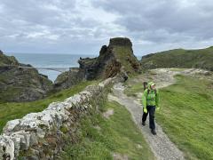 Setting off from Tintagel in chilly windy weather